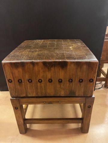 Ceppo in legno da macellaio restaurato - Foto 4