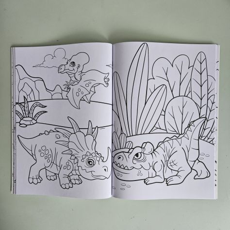 Libro da Colorare, Colouring Book - Dinosauro A4 - 2026 - TRACCIATA!! - Foto 2