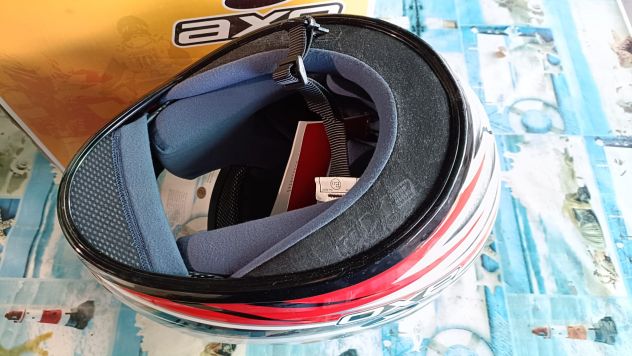 Casco integrale moto rosso grigio Axo Stealth Helmet red grey taglia S - Foto 6