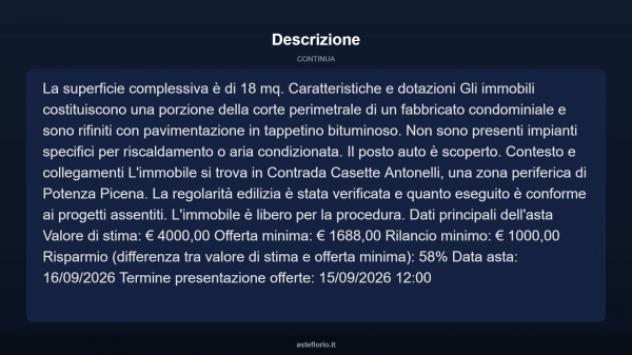 Immobile in asta di 18 m² in vendita a Potenza Picena - Foto 5