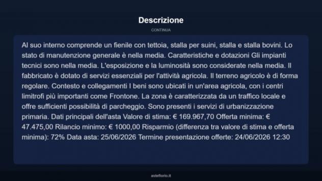 Immobile in asta di 1115 m² in vendita a Frontone - Foto 4