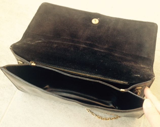 Pochette nera laccata - vintage - Foto 2