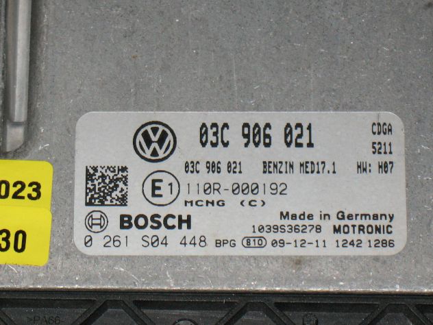 0261S04448 ECU VW PASSAT GOLF TURAN 1.4 CDGA TSI 0261S04448 03c90602 MED17.1 - Foto 2