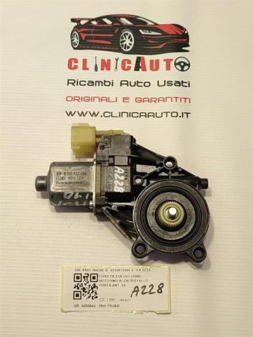 MOTORINO ALZAVETRO ANTERIORE SINISTRO FORD Fiesta 6° Serie 8A61-14A389-B 0130822404 (0817)