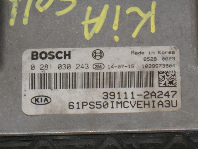 0281030243 ECU CENTRALINA MOTORE KIA SOUL 0 281 030 243 39111-2A247 391112A247 - Foto 2