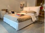 LETTO MATRIMONIALE DOUBLE, IN LINO BIANCO DESIGN NAVONE GERVASONI