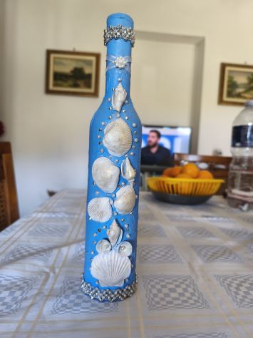 Bottiglia decorata con conchiglie - Foto 2