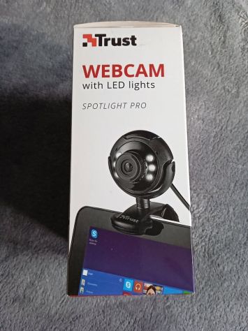 Trust Webcam With Led Lights SpotLight Pro Microfono Integrato e Luci LED - Nera - Foto 3