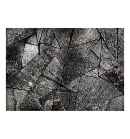 Fotomurale Adesivo Con Triangoli Di Pietra Grigia ARREDALACASA - Foto 2