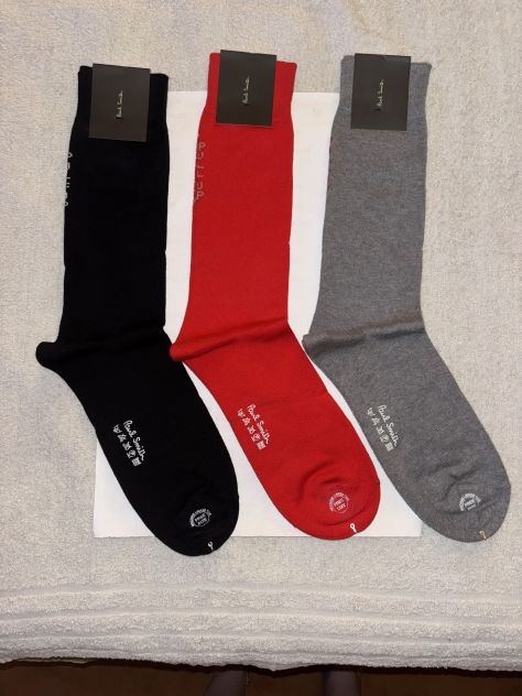 3 PAIA CALZE NUOVE DA UOMO INTROVABILI FIRMATE ORIGINALI”PAUL SMITH”MADE IN ITAL
