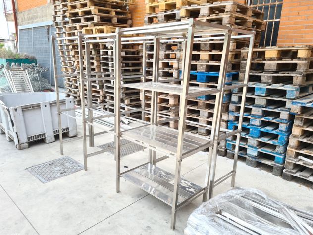 3 scaffalature in acciaio inox usate - Foto 6
