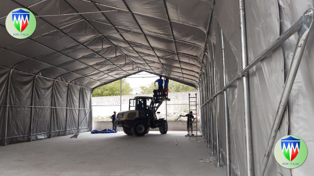 Tendone, Agritunnel Coperture  in pvc 10 x 20 x 5,5 mt. MM italia - Foto 5