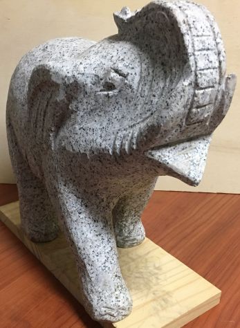 Elefante in pietra granito - Foto 4