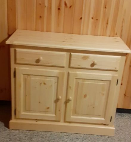 CREDENZA BASE IN LEGNO DI PINO 2 ANTE GREZZA - Foto 7
