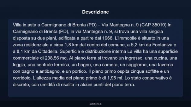 Immobile in asta di 238 m², box auto in vendita a Carmignano di Brenta - Foto 3