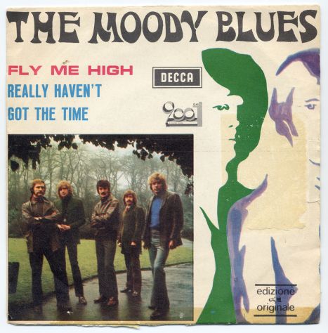 1970-THE MOODY BLUES VINILE 45 GIRI Fly Me High Decca Italy