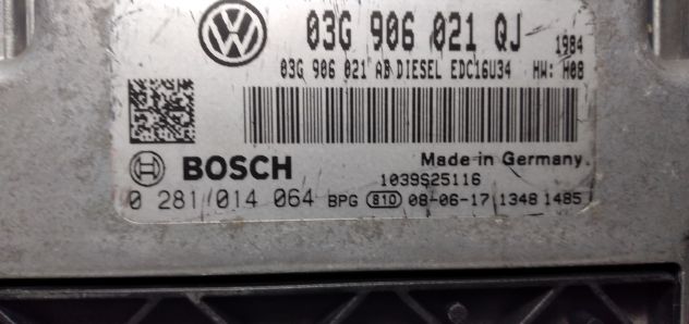 ECU VW GOLF 1.9 TDI 03G906021QJ 0281014064 EDC16U34 HW H08 - Foto 5