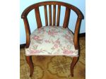 COPPIA POLTRONCINE IN STILE LEGNO MASSELLO IMBOTTITE