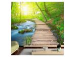 Fotomurale Adesivo Passerella Nella Foresta Verde Arredalacasa