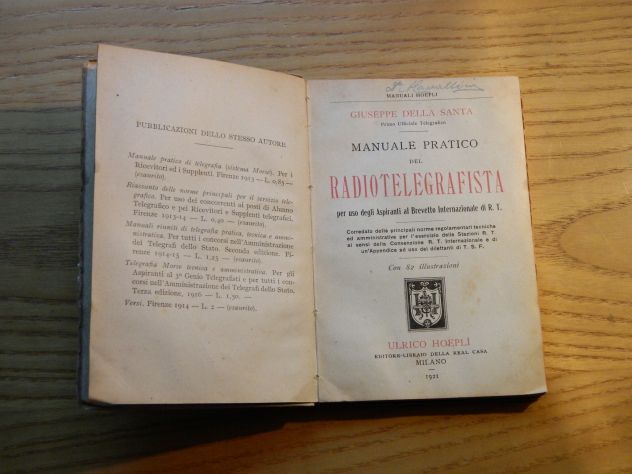 G. Della Santa, Manuale Pratico Del Radiotelegrafista - Foto 3