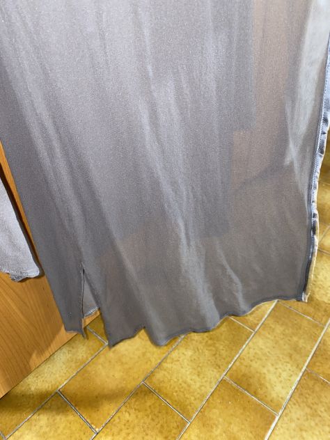 UN COPRI ABITO/VESTITO COME NUOVO LEGGERO ESTIVO TRASPARENTE LUNGO VINTAGE GRIGI - Foto 7