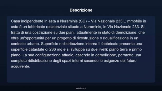 Immobile in asta di 236 m² con più di 5 locali in vendita a Nuraminis - Foto 5