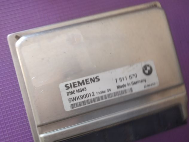 ECU CENTRALINA MOTORE SIEMENS ECU Siemens 5WK90012 DME MS43 DME 7511570BMW 75115 - Foto 2