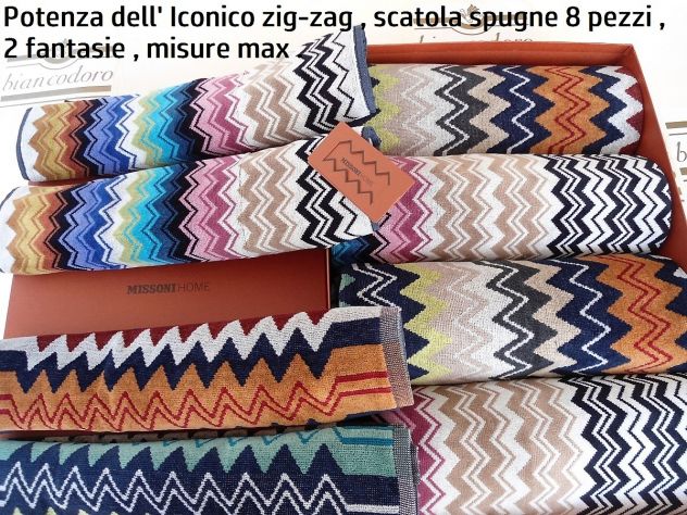 Missoni set spugne 8 pezzi , 4 asciugamani + 4 ospiti misure max - Foto 2