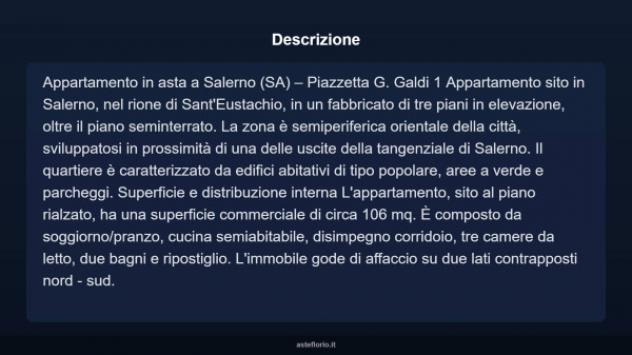 Immobile in asta di 106 m² con più di 5 locali in vendita a Salerno - Foto 4