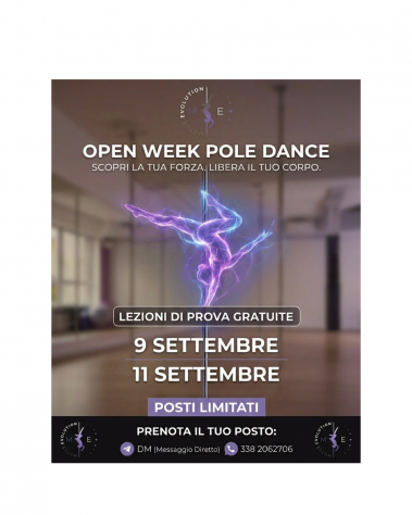 OPEN WEEK POLE DANCE & POLE SPORT A SASSUOLO! 🩰✨