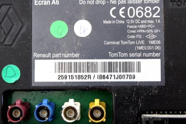 259151852R DISPLAY SISTEMA DI NAVIGAZIONE SATELLITARE RENAULT CLIO 1.5 D 55KW 5M 5P (2012) RICAMBIO USATO - Foto 2