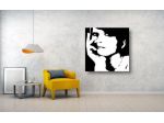 Quadro Mina pop art dipinto a mano - musica italiana