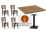 Set Tavoli 80x80 e Sedie Per Arredamento Ristorante Bar Pub Nuovi Non Usati