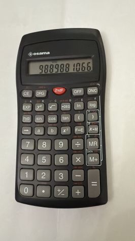 Calcolatrice Scientifica OSAMA - OS 134/10 Copertina Rigida Nera - Foto 2