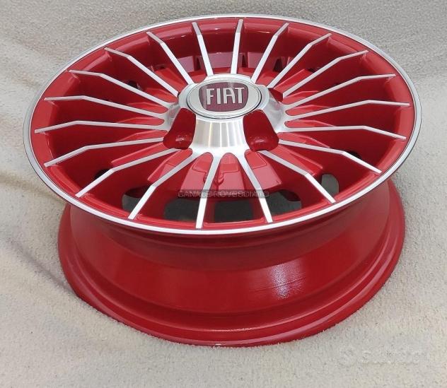 Cerchi grifo 12 pollici 4x98 ROSSO fiat 126 - Foto 4