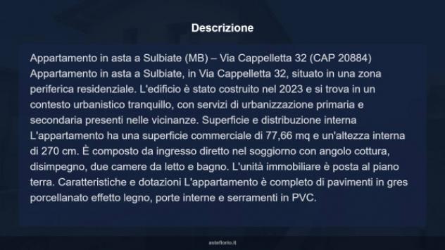 Immobile in asta di 77 m², box auto in vendita a Sulbiate - Foto 17