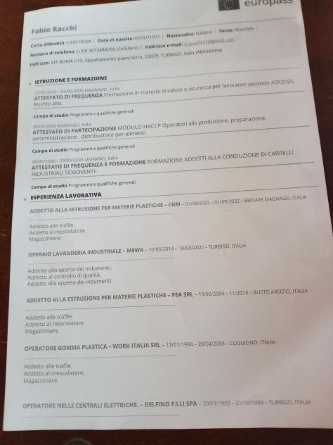 Operaio