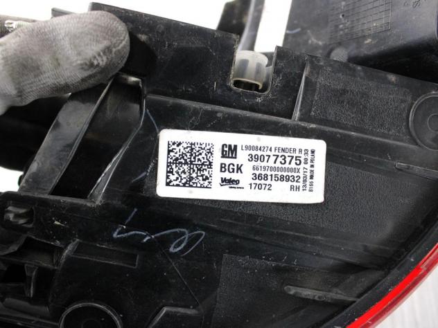 39077375 FARO FANALE POSTERIORE DESTRO PARTE ESTERNA OPEL ASTRA K 1.6 D 100KW 6M 5P (2017) RICAMBIO USATO - Foto 5