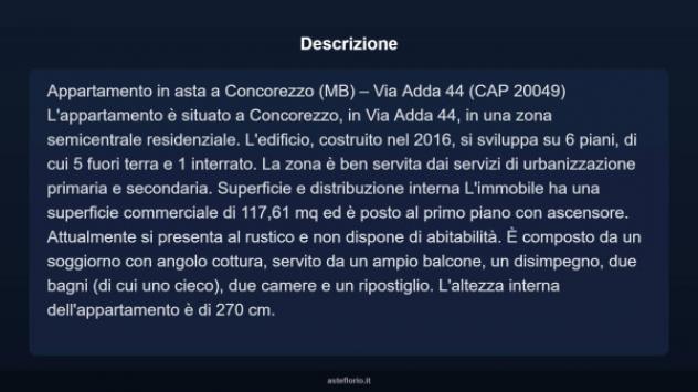 Immobile in asta di 117 m², box auto doppio in vendita a Concorezzo - Foto 4
