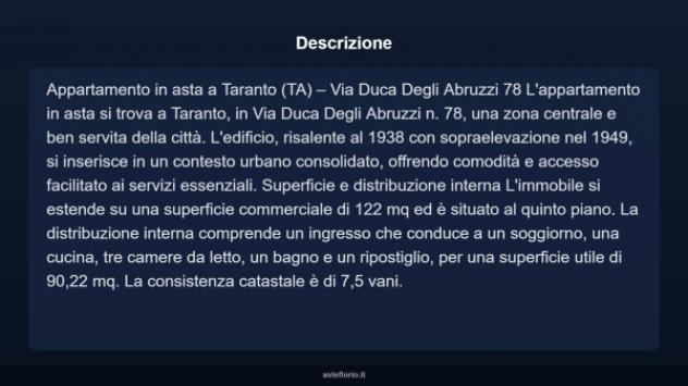 Immobile in asta di 122 m² in vendita a Taranto - Foto 4