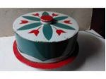 SCATOLA CON COPERCHIO IN LATTA EPOCA ANNI 50