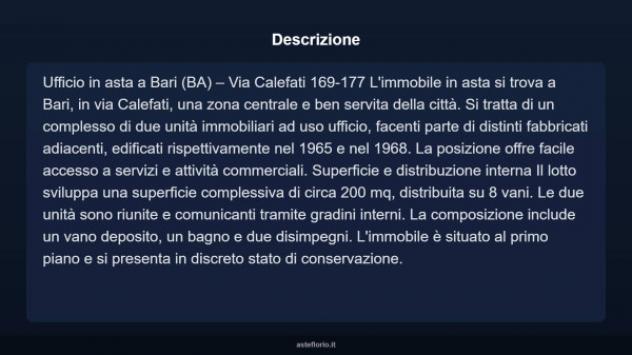 Immobile in asta di 200 m² con più di 5 locali in vendita a Bari - Foto 4