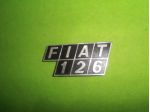 Scritta logo targhetta posteriore Fiat 126 prima serie NUOVA