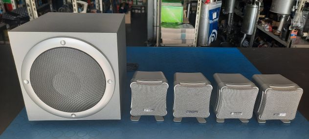 DOLBY SURROUND SILVER CREST 5.1 SET 4 SATELLITI+SUBWOOFER, USATO