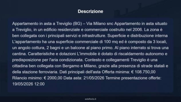 Immobile in asta di 100 m², box auto in vendita a Treviglio - Foto 17