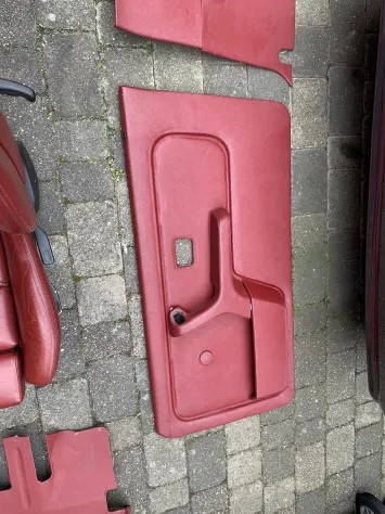 BMW E30 M3 Interni in pelle rossa / riscaldati / rosso cremisi / rosso cardinale - Foto 4