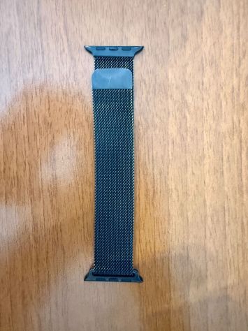 Cinturino Apple Watch 42/44 mm nero maglia milanese taglia L usato - Foto 2