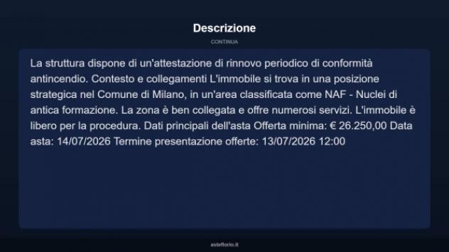 Immobile in asta di 18 m² in vendita a Milano - Foto 4