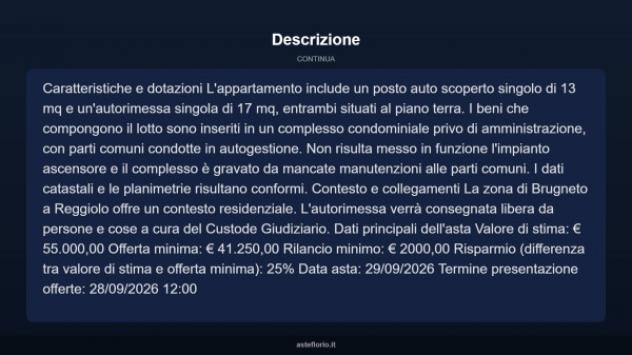 Immobile in asta di 70 m², box auto in vendita a Reggiolo - Foto 11
