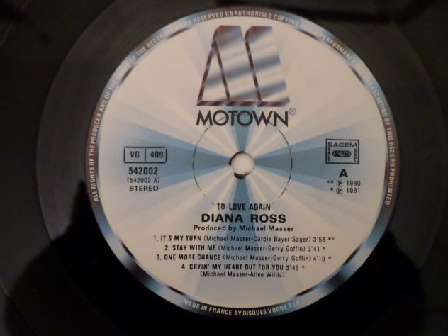 DIANA ROSS - To Love Again - LP / 33 giri 1981 Motown - Foto 3